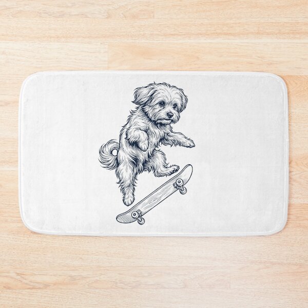 Item preview, Vintage Maltese Skateboarding Skate Dog Dad Lover designed and sold by DoodleTortle.