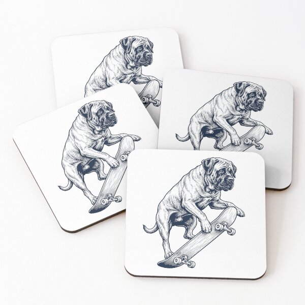 Item preview, Vintage Mastiff Skateboarding Skate Dog Dad Lover designed and sold by DoodleTortle.