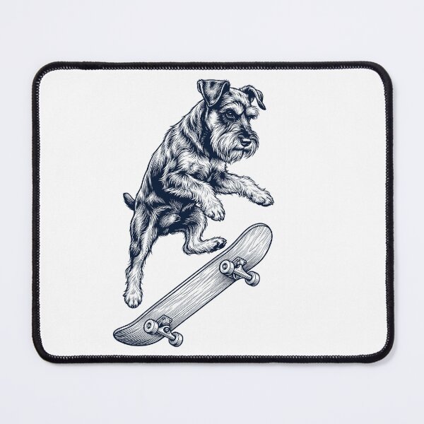 Item preview, Vintage Miniature Schnauzer Skateboarding Skate Dog Dad Lover designed and sold by DoodleTortle.
