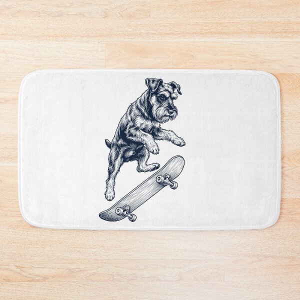 Item preview, Vintage Miniature Schnauzer Skateboarding Skate Dog Dad Lover designed and sold by DoodleTortle.