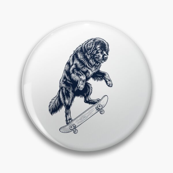 Item preview, Vintage Newfoundland Skateboarding Skate Dog Dad Lover designed and sold by DoodleTortle.