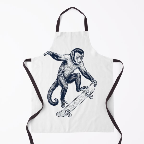 Item preview, Vintage Monkey Skateboarding Skate Animal Lover designed and sold by DoodleTortle.