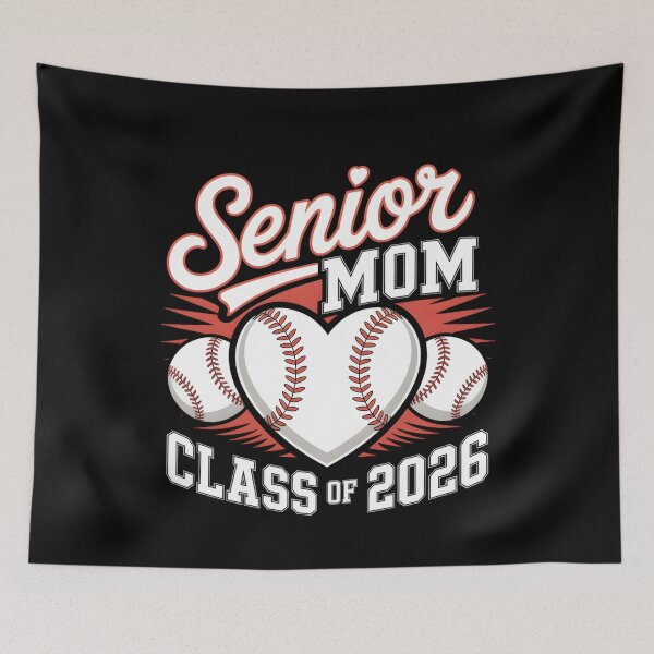 Item preview, Senior Mom Class of 2026 Softball Shirt – Proud Graduation Mom designed and sold by THREE LITTLE BEANS.
