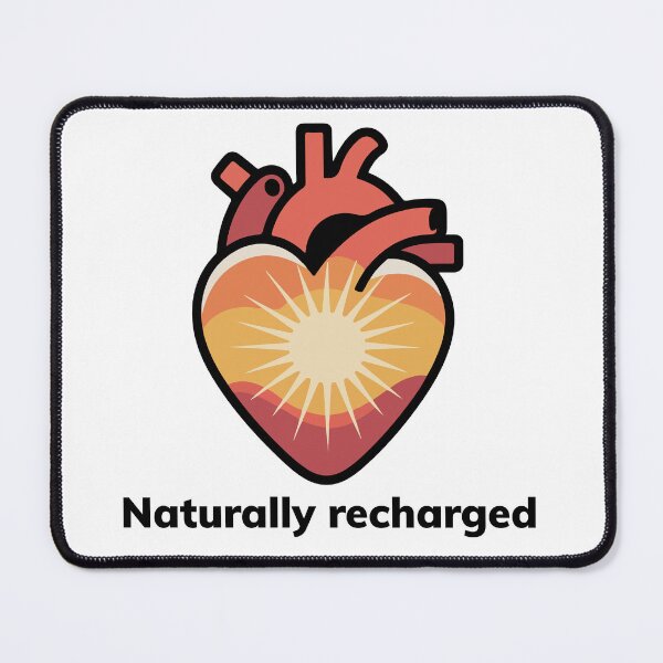 Item preview, Naturally Recharged Anatomical Heart Sunset Digital Detox designed and sold by PixelWaveBD.