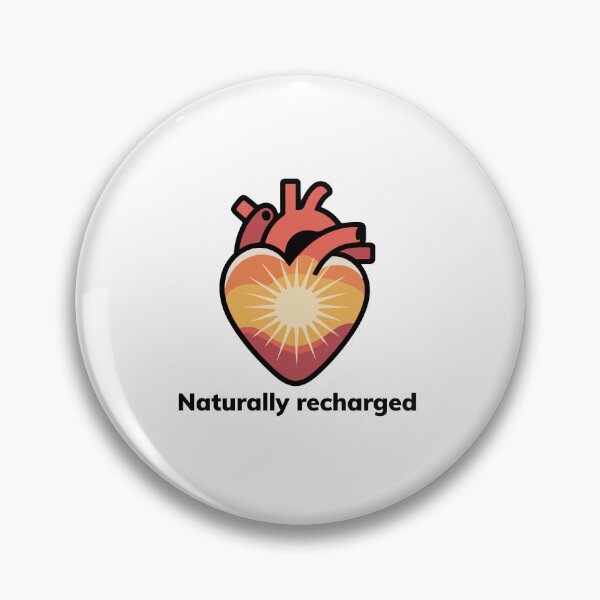 Item preview, Naturally Recharged Anatomical Heart Sunset Digital Detox designed and sold by PixelWaveBD.