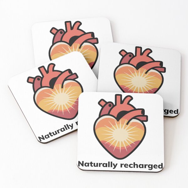 Item preview, Naturally Recharged Anatomical Heart Sunset Digital Detox designed and sold by PixelWaveBD.
