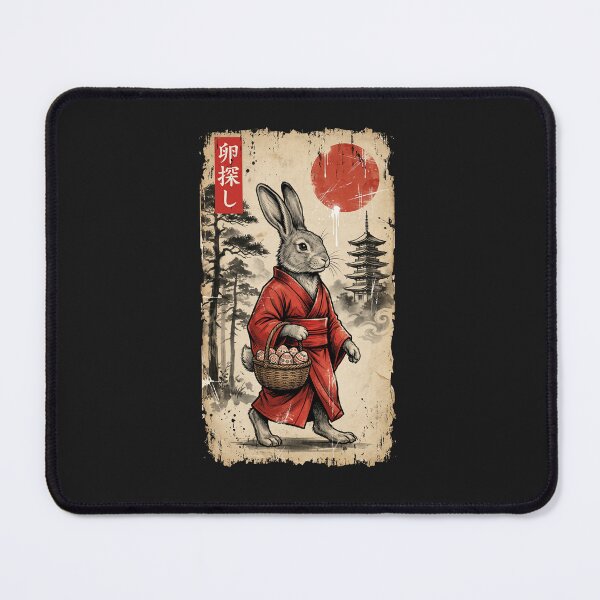 Item preview, Vintage Anime Rabbit Art Japanese Garden Easter Bunny Eggs Graphic designed and sold by alenaz.
