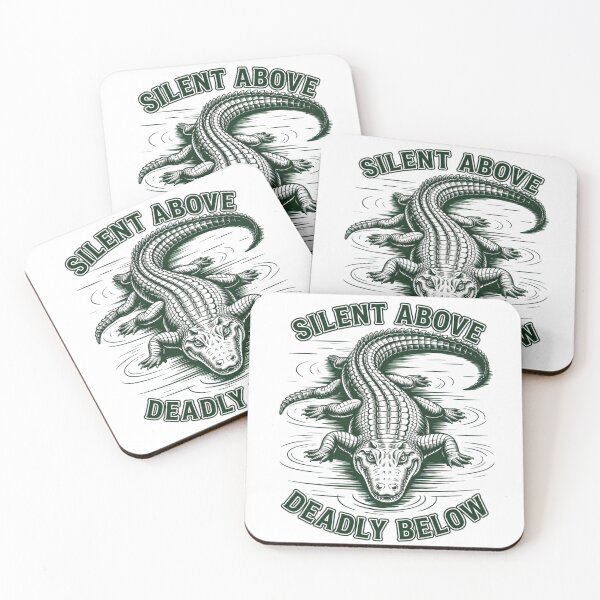 Item preview, Silent Above Deadly Below Crocodile Shirt – Vintage Alligator Graphic Tee, Predator Mindset Outdoor Shirt, Hunter Fishing Wildlife T-Shirt designed and sold by RPNdesign.
