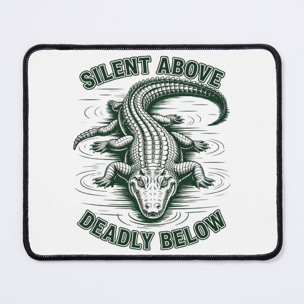 Item preview, Silent Above Deadly Below Crocodile Shirt – Vintage Alligator Graphic Tee, Predator Mindset Outdoor Shirt, Hunter Fishing Wildlife T-Shirt designed and sold by RPNdesign.