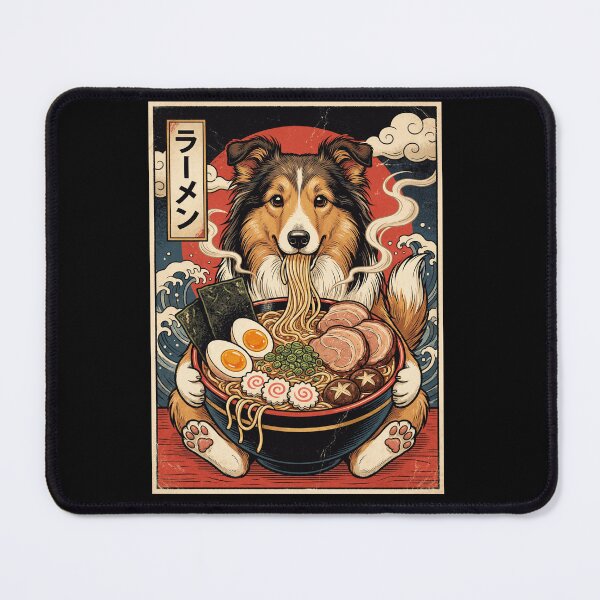 Item preview, Vintage Collie Ramen Japanese Kawaii Anime Dog Lover designed and sold by TerryConnells.