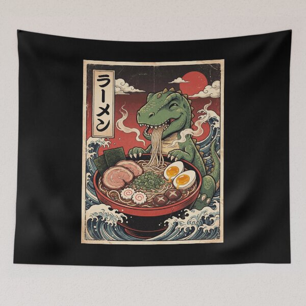 Item preview, Vintage Dinosaur Ramen Japanese Kawaii Anime Animal Lover designed and sold by TerryConnells.