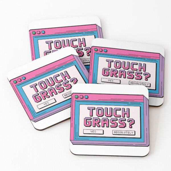 Item preview, Touch Grass Retro Pixel Art Digital Detox designed and sold by PixelWaveBD.