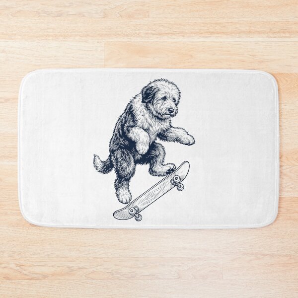 Item preview, Vintage Old English Sheepdog Skateboarding Skate Dog Dad Lover designed and sold by DoodleTortle.