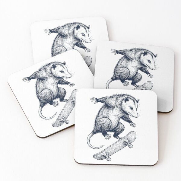 Item preview, Vintage Opossum Skateboarding Skate Animal Lover designed and sold by DoodleTortle.