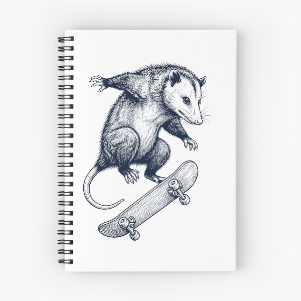 Artikelvorschau, Vintage Opossum Skateboarding Skate Tierliebhaber entworfen und verkauft von DoodleTortle.