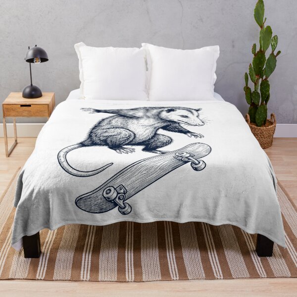 Item preview, Vintage Opossum Skateboarding Skate Animal Lover designed and sold by DoodleTortle.