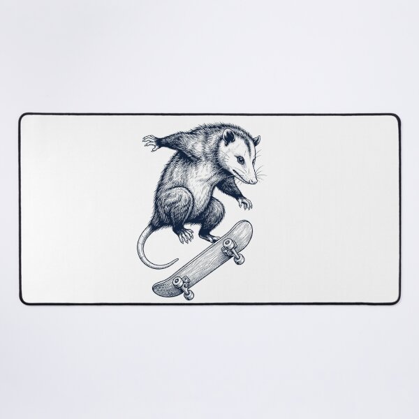 Item preview, Vintage Opossum Skateboarding Skate Animal Lover designed and sold by DoodleTortle.