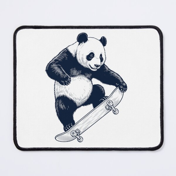 Item preview, Vintage Panda Skateboarding Skate Animal Lover designed and sold by DoodleTortle.