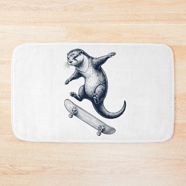 Item preview, Vintage Otter Skateboarding Skate Animal Lover designed and sold by DoodleTortle.