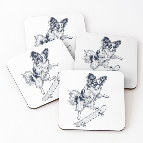 Item preview, Vintage Papillon Skateboarding Skate Dog Dad Lover designed and sold by DoodleTortle.