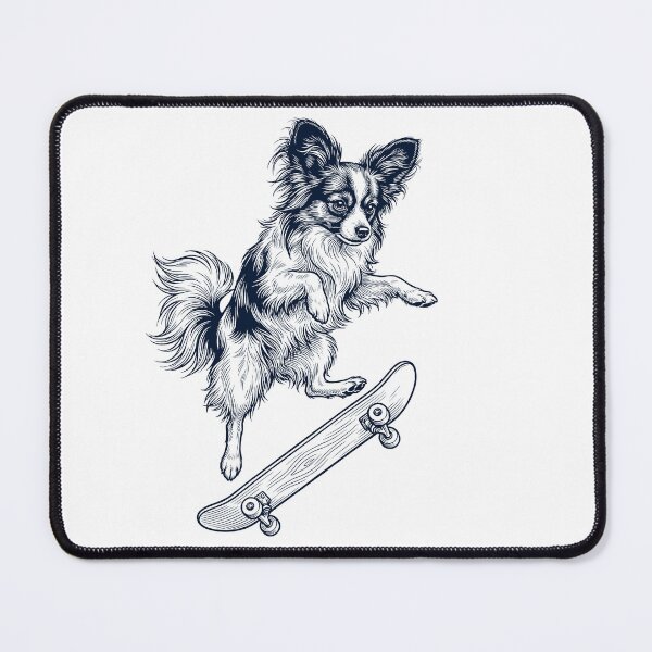 Item preview, Vintage Papillon Skateboarding Skate Dog Dad Lover designed and sold by DoodleTortle.