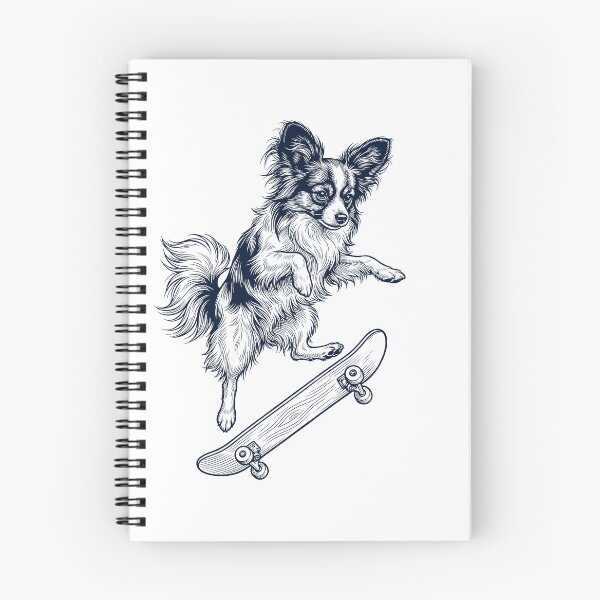 Item preview, Vintage Papillon Skateboarding Skate Dog Dad Lover designed and sold by DoodleTortle.