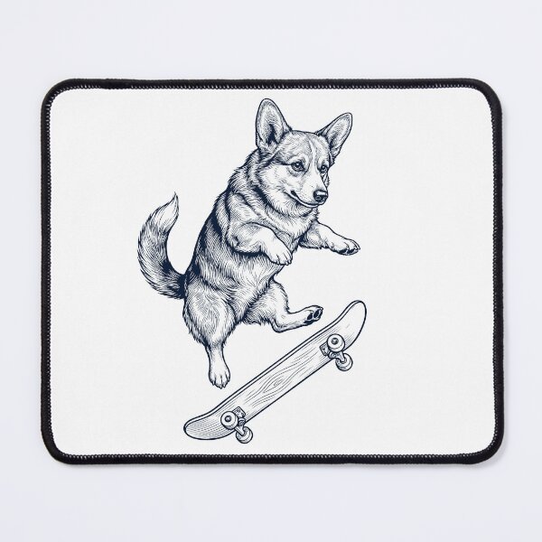 Item preview, Vintage Pembroke Welsh Corgi Skateboarding Skate Dog Dad Lover designed and sold by DoodleTortle.