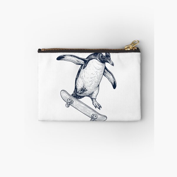 Artikelvorschau, Vintage Penguin Skateboarding Skate Animal Lover entworfen und verkauft von DoodleTortle.