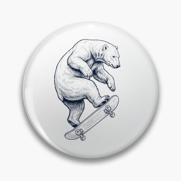 Item preview, Vintage Polar Bear Skateboarding Skate Animal Lover designed and sold by DoodleTortle.