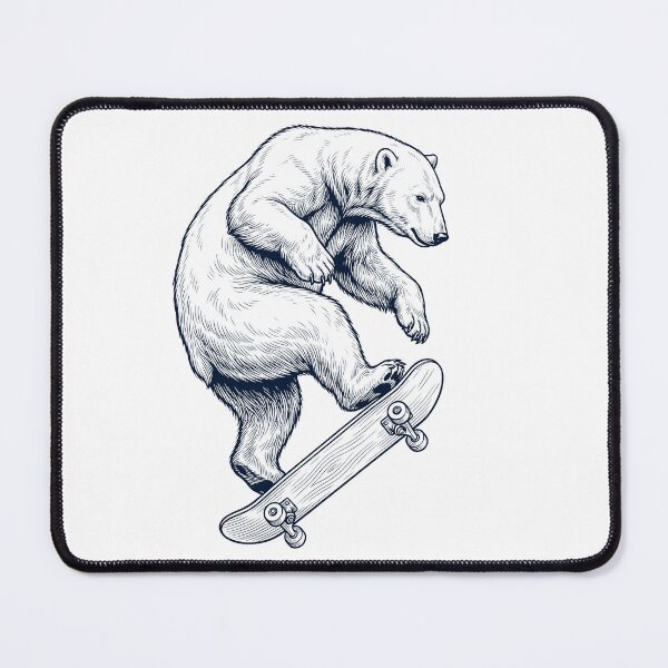 Item preview, Vintage Polar Bear Skateboarding Skate Animal Lover designed and sold by DoodleTortle.