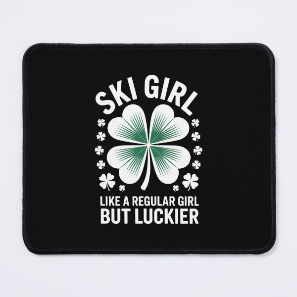 Item preview, St Patrick's Day Ski Girl Skier Skiing designed and sold by papertaless.