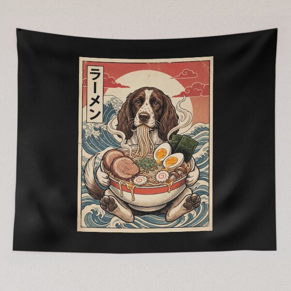 Item preview, Vintage English Springer Spaniel Ramen Japanese Kawaii Anime Dog Lover designed and sold by TerryConnells.