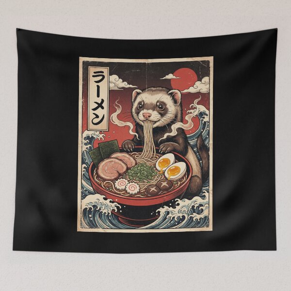Item preview, Vintage Ferret Ramen Japanese Kawaii Anime Animal Lover designed and sold by TerryConnells.