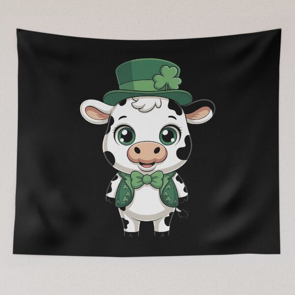 Item preview, St. Patricks Day Cow Leprechaun designed and sold by papertaless.
