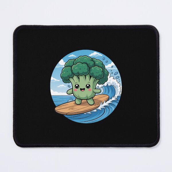 Item preview, Surfing Broccoli on Asparagus Wave Kawaii Veggie designed and sold by papertaless.