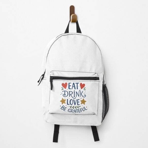 Item preview, "Eat Drink Love Be Grateful" Positive Energy and Motivation Design designed and sold by DeepFeels78.