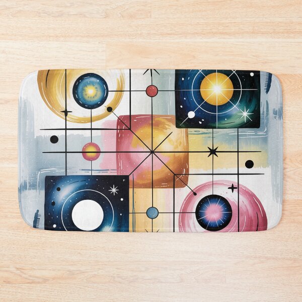 Item preview, Abstract Cosmic Grid Art – Paul Klee Inspired Celestial Modern Poster designed and sold by Tamas Das.