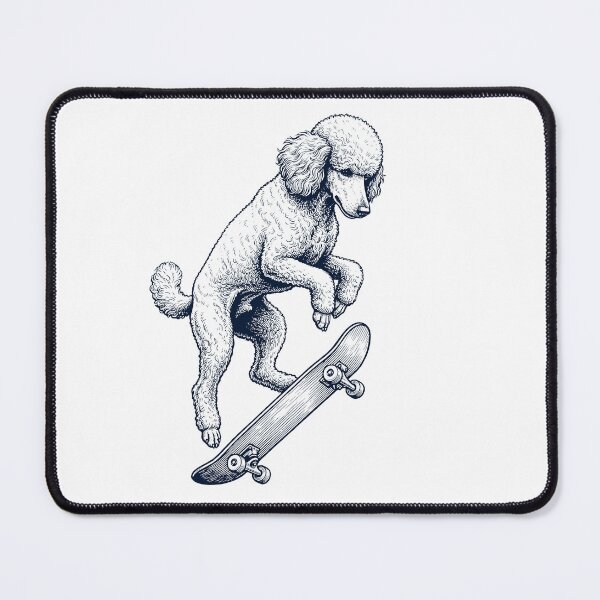 Item preview, Vintage Poodle Skateboarding Skate Dog Dad Lover designed and sold by DoodleTortle.