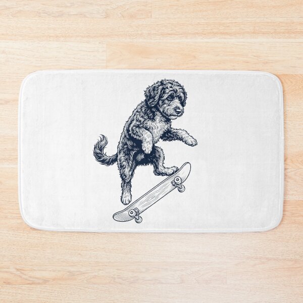 Item preview, Vintage Portuguese Water Dog Skateboarding Skate Dog Dad Lover designed and sold by DoodleTortle.