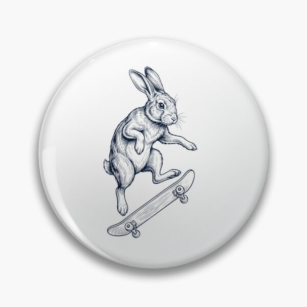 Item preview, Vintage Rabbit Skateboarding Skate Animal Lover designed and sold by DoodleTortle.