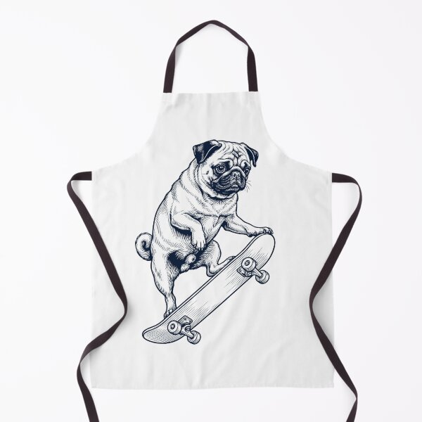 Item preview, Vintage Pug Skateboarding Skate Dog Dad Lover designed and sold by DoodleTortle.
