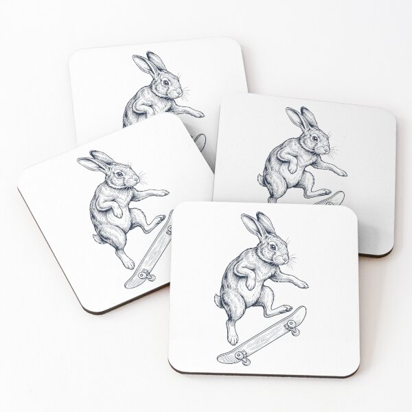 Item preview, Vintage Rabbit Skateboarding Skate Animal Lover designed and sold by DoodleTortle.