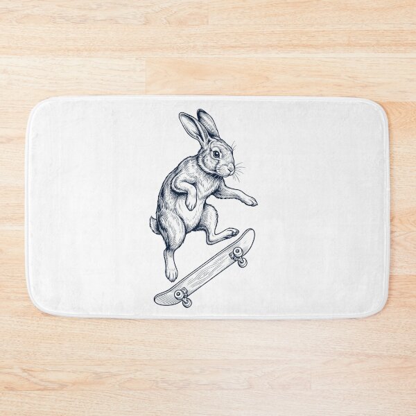 Item preview, Vintage Rabbit Skateboarding Skate Animal Lover designed and sold by DoodleTortle.
