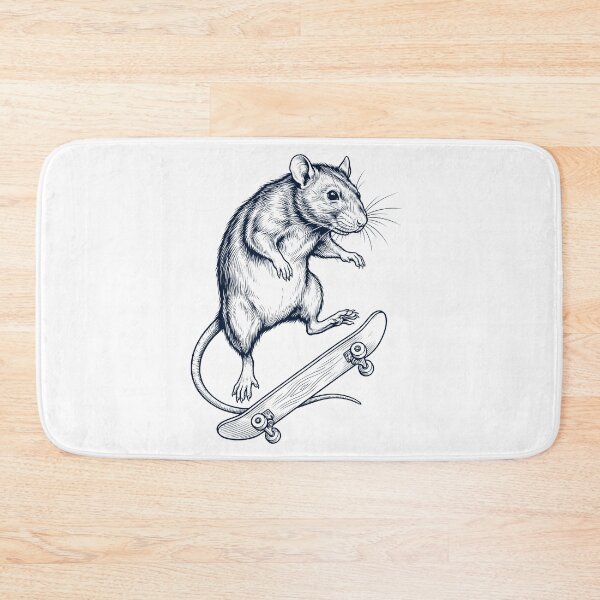 Item preview, Vintage Rat Skateboarding Skate Animal Lover designed and sold by DoodleTortle.