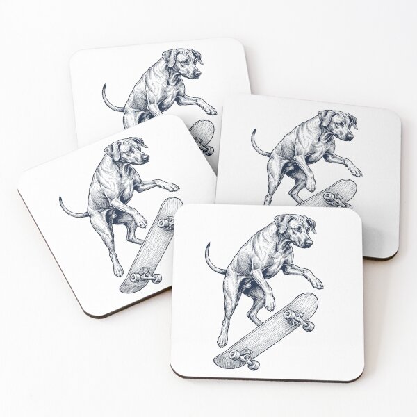 Item preview, Vintage Rhodesian Ridgeback Skateboarding Skate Dog Dad Lover designed and sold by DoodleTortle.