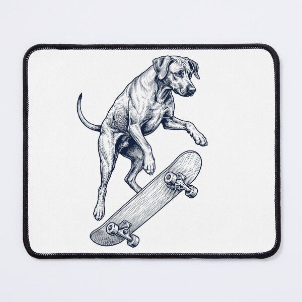 Item preview, Vintage Rhodesian Ridgeback Skateboarding Skate Dog Dad Lover designed and sold by DoodleTortle.