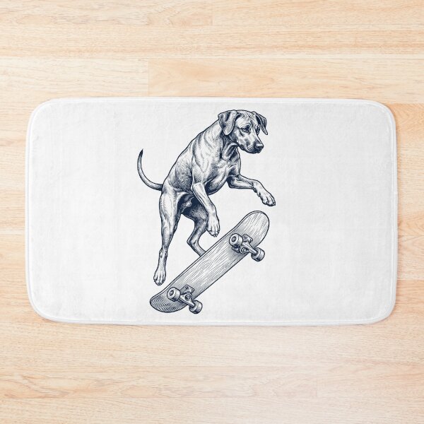 Item preview, Vintage Rhodesian Ridgeback Skateboarding Skate Dog Dad Lover designed and sold by DoodleTortle.