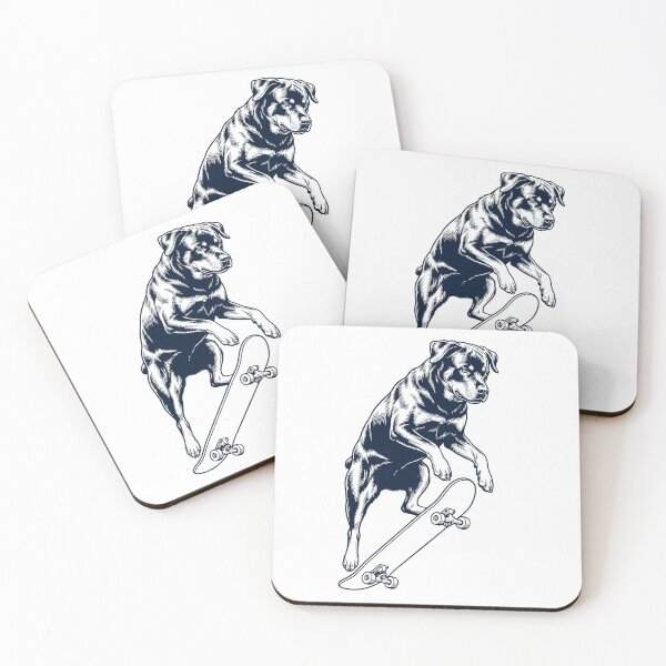 Item preview, Vintage Rottweiler Skateboarding Skate Dog Dad Lover designed and sold by DoodleTortle.