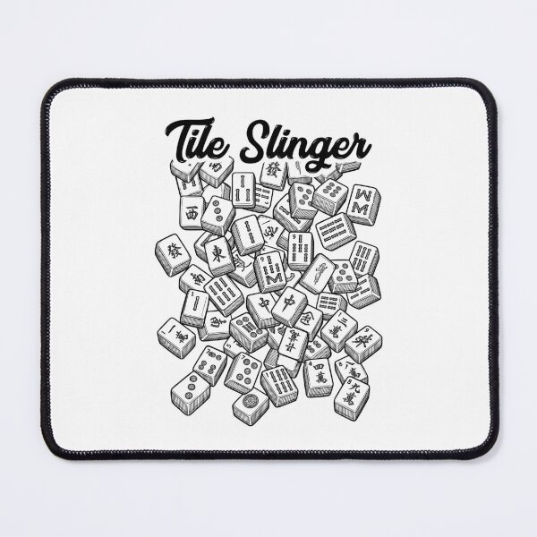 Item preview, Mahjong Tile Slinger Woman Player Vintage Tiles Sketch designed and sold by GrandeDuc.