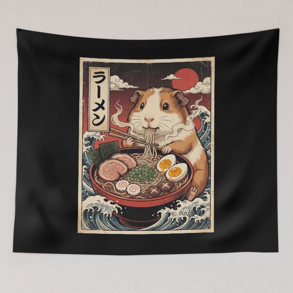 Item preview, Vintage Guinea Pig Ramen Japanese Kawaii Anime Animal Lover designed and sold by TerryConnells.